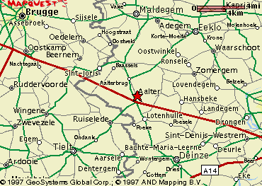 Map of Aalter region